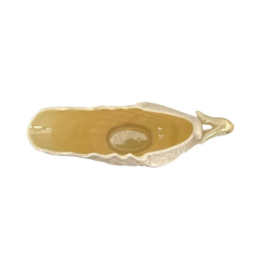 Belleek Ireland Tridacna Shell Limpet Gravy Boat 6th Mark 1965-1980 Porcelain EC